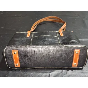 Dooney & Bourke Black Pebbled‎ Leather Lexington Shopper Tote Handbag Purse thumbnail 6