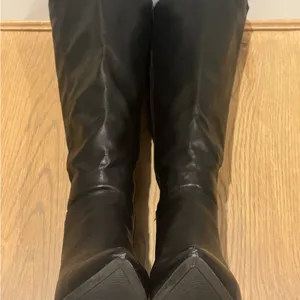 🍁 Journee Landree Wide Calf Black Heeled Boots, Size 11 thumbnail 15