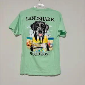 Landshark good boy Labrador retriever dog shirt mint green womens size‎ small thumbnail 2