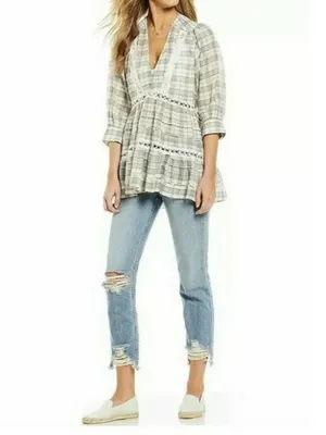 Free People Time Out Lace Tunic Boho Top thumbnail 3