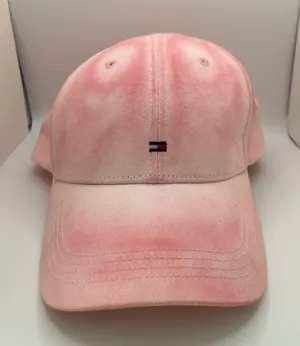 Tommy Hilfiger Tie Dye Baseball Cap Women OS Pink‎ Adjustable Embroidered Logo thumbnail 1