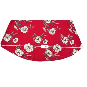 URBAN Romantics Red Floral Swing Blouse LARGE‎ Keyhole Neck Ruffle Sleeves NWOT thumbnail 6