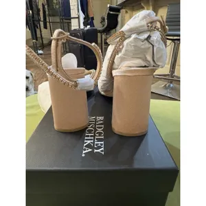 Badgley Mischka Becca rhinestone jeweled sandals size 6 Bridal Fairy thumbnail 5