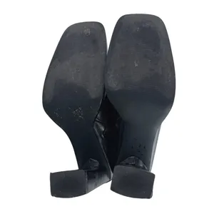 Steve Madden Freya Women's Black Leather Square Toe Zipper Heeled Boots Size 8M thumbnail 4