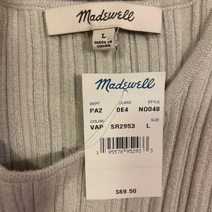 NWT Madewell Signature Shimmer Knit Sweater Tank sz L thumbnail 3