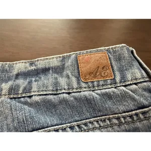 American Eagle Outfitters Boyfriend Jeans Blue Denim Stretch Distressed Women's thumbnail 13
