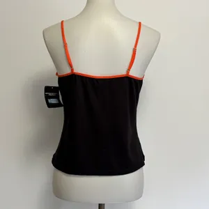 Orange County Choppers Cami Medium Black Orange Flame Graphic OCC NEW Y2K thumbnail 5