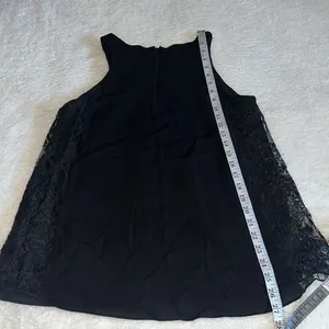Alice + Olivia Lace Sleeveless Blouse Black Size M Cocktail Evening Top thumbnail 6