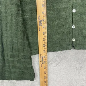 Madwell Sweater‎ Women XL Green Basket Weave Stitch Bell Sleeve Tee NU769 thumbnail 4