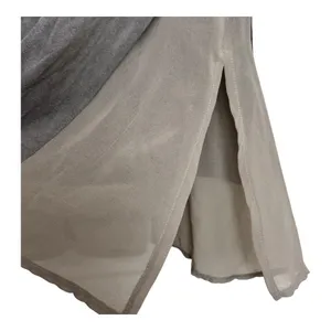 Zara Womens VNeck Sleeveless Layered Tank Top tan Small faux suede S Casual Chic thumbnail 6