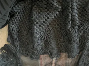 ZARA BLACK‎ GUIPURE LACE MIDI DRESS SHEER size Small thumbnail 14