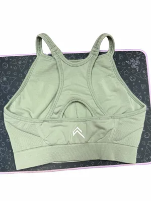 Oner Active Sage Green Seamless High Neck Racerback Sports Bra XS/S thumbnail 5