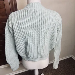 Hyfve Cardigan Sweater Mint Green w/ Yellow Daisy buttons twee‎ cottagecore sz L thumbnail 6