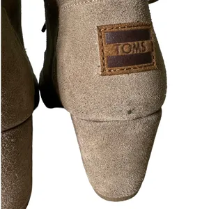 TOMS Ankle Booties Suede Leather Lace Up Wedges Women's‎ Shoes Size 8 thumbnail 9