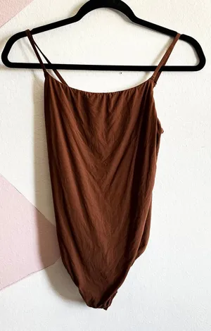 Aerie‎ Smoothez Bodysuit Womens Large Brown Smooth Buttery Soft thumbnail 1
