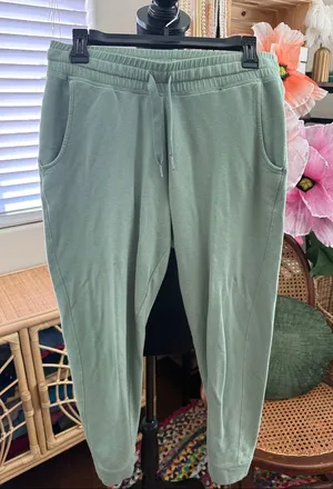 TASC Jade Varsity Brushed Jogger Sweatpants Size M thumbnail 1