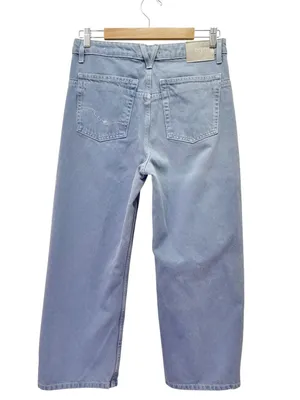 Free People We The Free Deep Trance Dropped Barrel Jeans Size 27 Ocean Blue Wash thumbnail 3