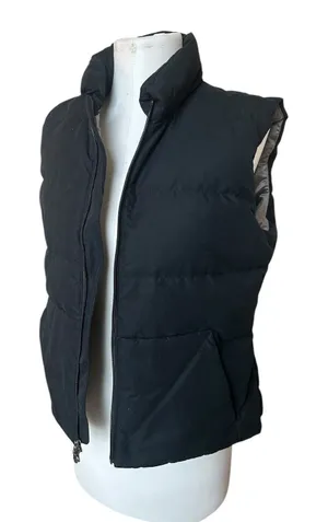 Vintage Y2K Eddie Bauer Down Navy Blue Puffer Vest Women's sz M Cozy Gorpcore thumbnail 1