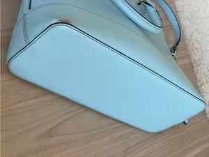 kate spade Baby Blue Leather Dome Satchel with Crossbody Strap thumbnail 8