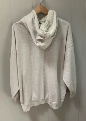 American Eagle Sherpa Hood Hoodie Womens Oversized Pullover Ahh-Mazingly L thumbnail 1