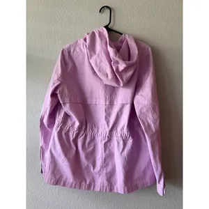 St. John's Bay Lavender Lilac Hooded Anorak Utility Jacket 100% Cotton thumbnail 2