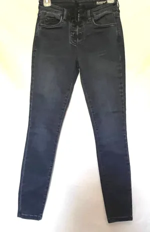 BlankNYC Skinny Lace UP Fly Womens Jeans Size 26 Tie Closure Y2K Grunge thumbnail 1