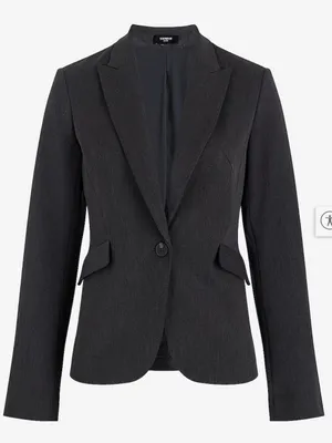 Express Editor Women’s Fitted Gray One Button Blazer with Black Lining thumbnail 6