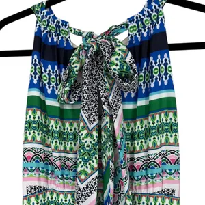 NWT Eliza J Scarf Print Chiffon Maxi Dress‎ Size 2 Vacation Feminine Colorful thumbnail 8