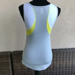 lucy Womens Tank‎ Top Size XS Activewear Tech Endurance Reflective Gray Yellow thumbnail 2