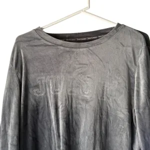 Juicy Couture Velour Sweatshirt Rhinestone Logo Gray Women's Size L Long Sleeve‎ thumbnail 2