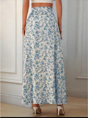 Maxi Floral Skirt Shein High Slit thumbnail 2