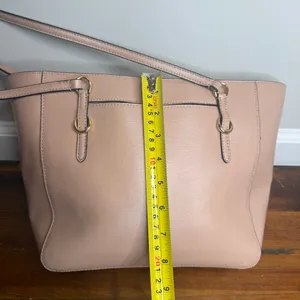 Lauren Ralph Lauren Pale Blush Leather Tote with Gold Hardware thumbnail 8