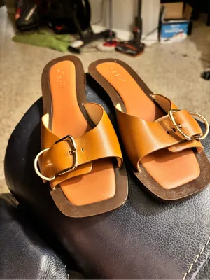 J. Crew Callie Buckle Sandals in Cedar Brown Leather Size 8 thumbnail 2