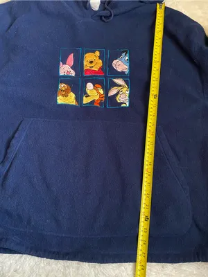 Vintage 90s Disney Store Fleece Winnie The Pooh Y2K oversized Hoodie sweatshirt thumbnail 6