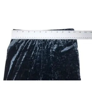 Kendall‎ & Kylie Black Crushed Velvet Ankle Leggings Pants Elastic Waist Size XS thumbnail 3