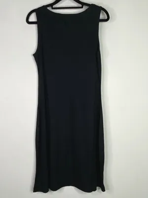 100% Silk Elegant Black Dress by Montauk thumbnail 2