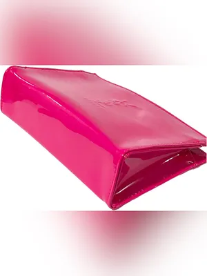Yves Saint Laurent YSL Beauté Hot Pink Patent Cosmetic Pouch Makeup Bag clutch thumbnail 5