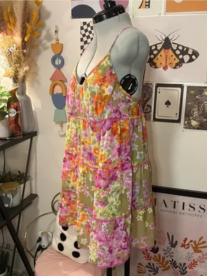 Morgan Taylor Intimates Floral Slip Dress — Size L thumbnail 4