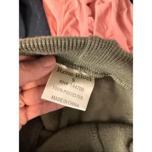 Rene Ricci Olive Green Joggers Sweatpants Women’s Size S Cozy Fleece Lined thumbnail 4