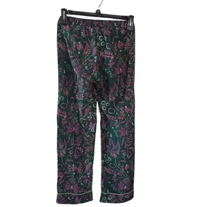 Roller Rabbit Silk Cotton Blend Green Pink Floral Pajama Set Size XXS thumbnail 11