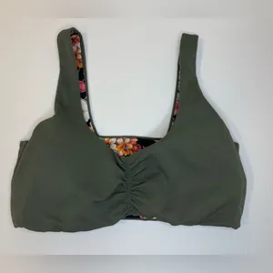 Maaji Pine Green‎ Passion 2 Way Wear Classic Floral Bralette Bikini Top Size M thumbnail 7