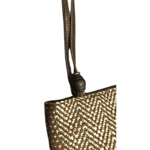 Liz Claiborne Woven‎ Small Crossbody Bag Brown Tan Olefin Cotton Blend Purse thumbnail 4