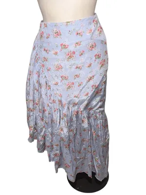 NEW Abercrombie & Fitch Asymmetrical Ruffle Maxi Skirt Cottagecore Fairy ST thumbnail 5