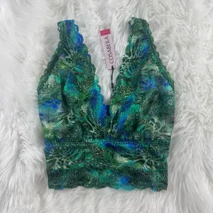 Cosabella Printed Curvy Plunge Longline Bralette Nirvana Size XS thumbnail 3
