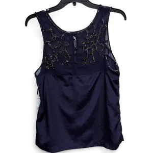 Willow & Clay Beaded Mesh Yoke Tank Top - Dark Orchid, Small thumbnail 8