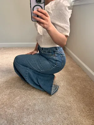 Mango long denim high waist skirt. S thumbnail 14
