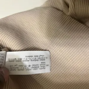 Zara Beige Fold over Ribbed Flared Stretchy Cotton Blend Leggings(Size Small) thumbnail 5
