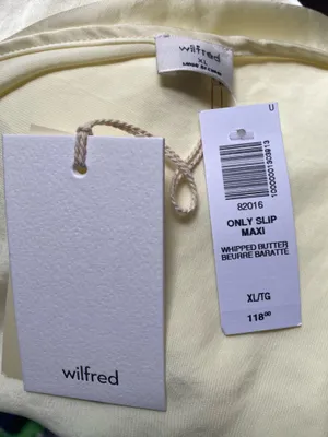 Aritzia Butter yellow lingerie inspired Slip Midi Dress Minimalist Luxury XL thumbnail 5