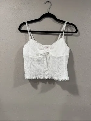 Edikted White Lace Corset Tank Top thumbnail 5