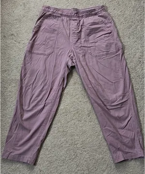 Old Navy Blush Pink, Elastic Waist, Utility Pants thumbnail 1